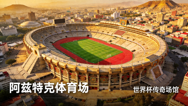 墨西哥城阿兹特克体育场航拍 - 世界杯历史悠久的传奇场馆